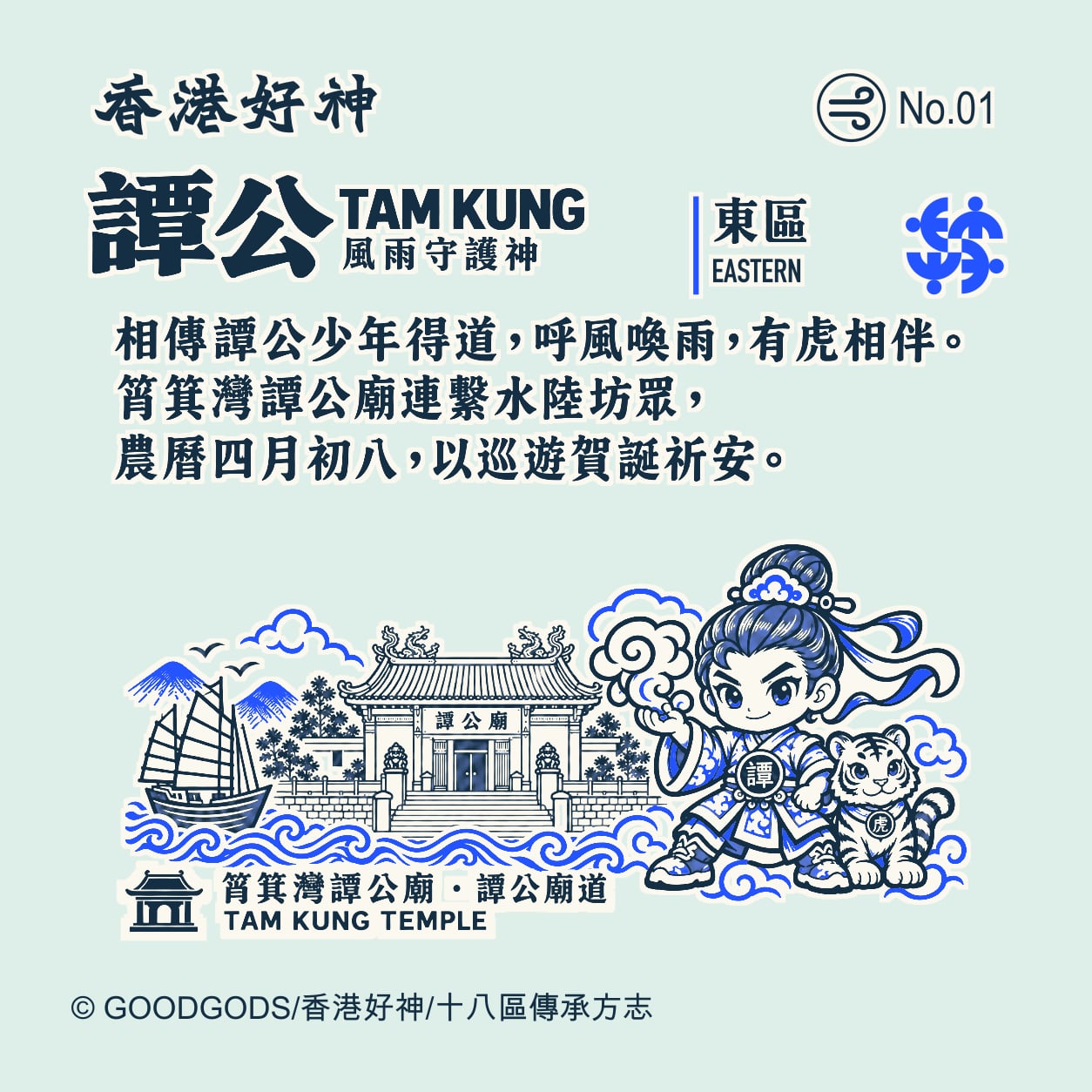 譚公 背面
