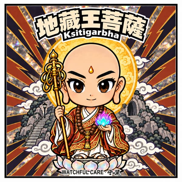 No.06 地藏王菩薩 幻彩貼紙
