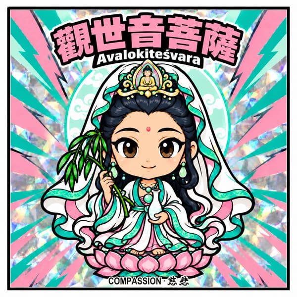 No.08 觀世音菩薩 幻彩貼紙